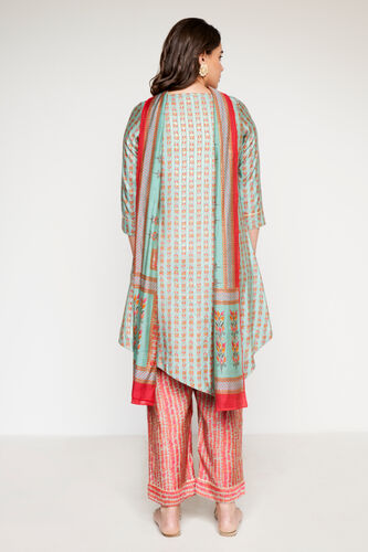 Teal Ethnic Motifs Asymmetric Set of 3, Teal, image 6